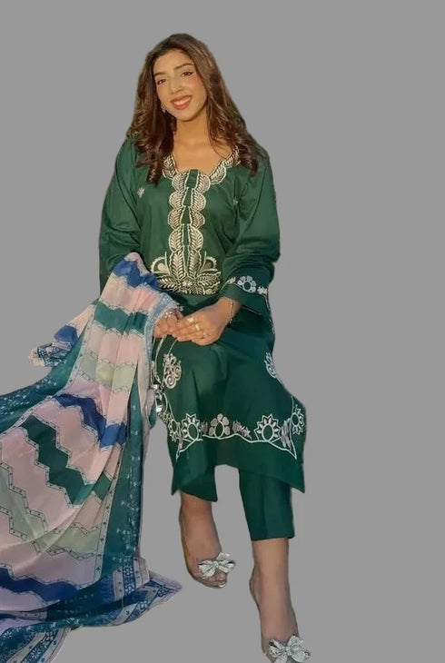 Zarmine | Forest Green 3-Piece
