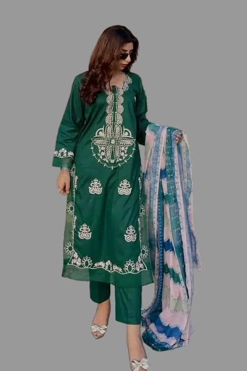 Zarmine | Forest Green 3-Piece