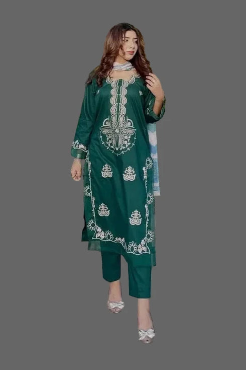 Zarmine | Forest Green 3-Piece