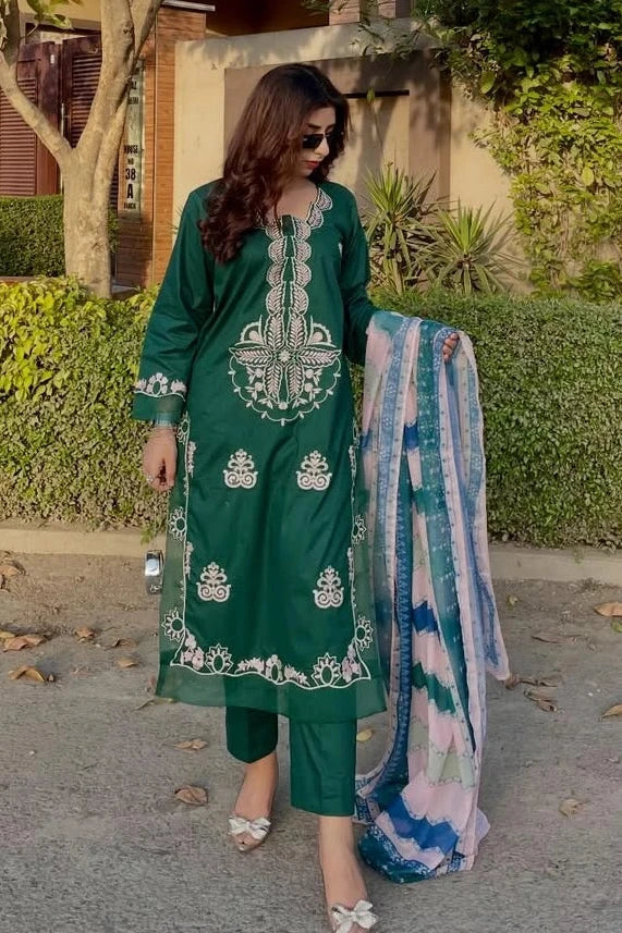 Zarmine | Forest Green 3-Piece