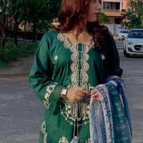 Zarmine | Forest Green 3-Piece