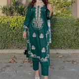 Zarmine | Forest Green 3-Piece